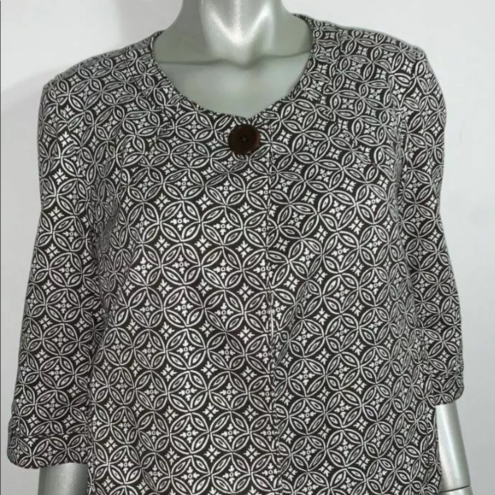 Talbots floral cape jacket brown size 10 petite